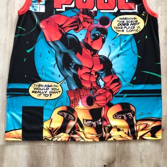 Dead Pool, Marvel, Mens, Tank Top, Sleeveless, Size L, Very Good Condition - Picture 6 of 9